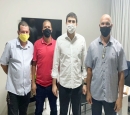 Presidente da Cmara, vice-prefeito e vereador se renem com deputado Emanuelzinho