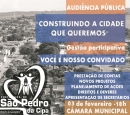 Construindo a Cidade que Queremos  tema de audincia publica em So Pedro da Cipa
