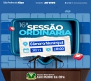 C�mara Municipal realiza 16� Sess�o Ordin�ria nesta segunda-feira (10)